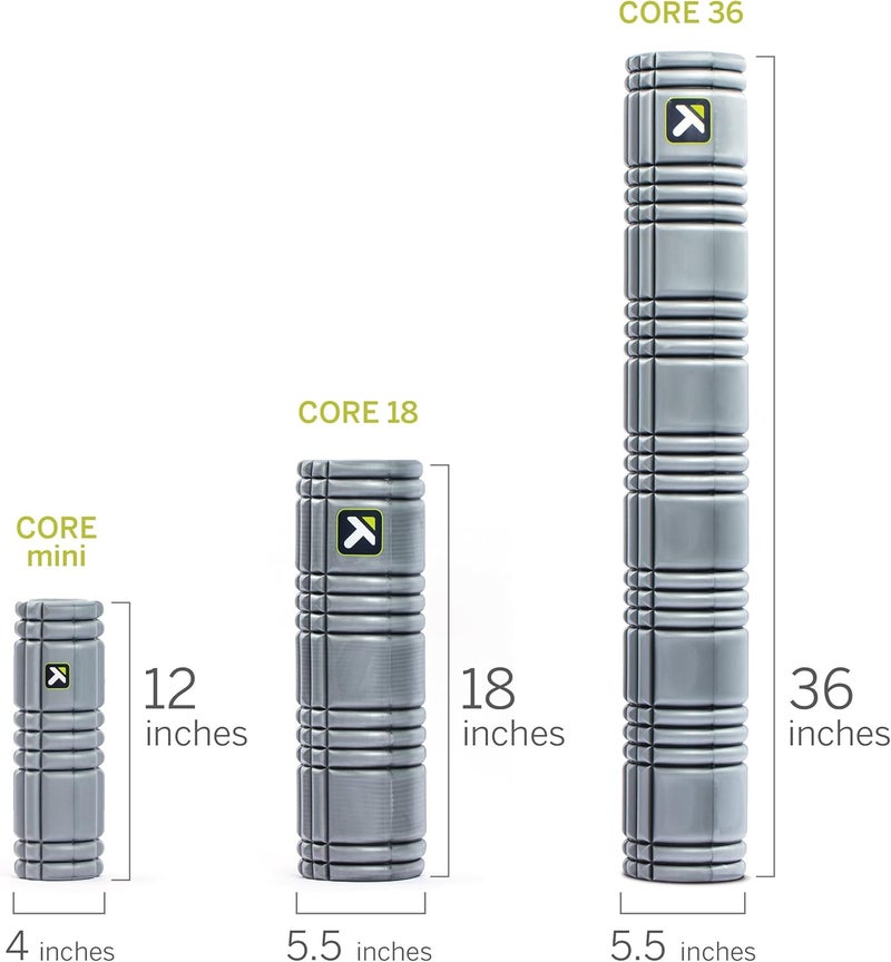 Trigger Point CORE Foam Massage Roller with Softer Compression for Exercise, Deep Tissue and Muscle Recovery - Relieves Muscle Pain & Tightness, Improves Mobility & Circulation (12'', 18'', 36'') - Image 2